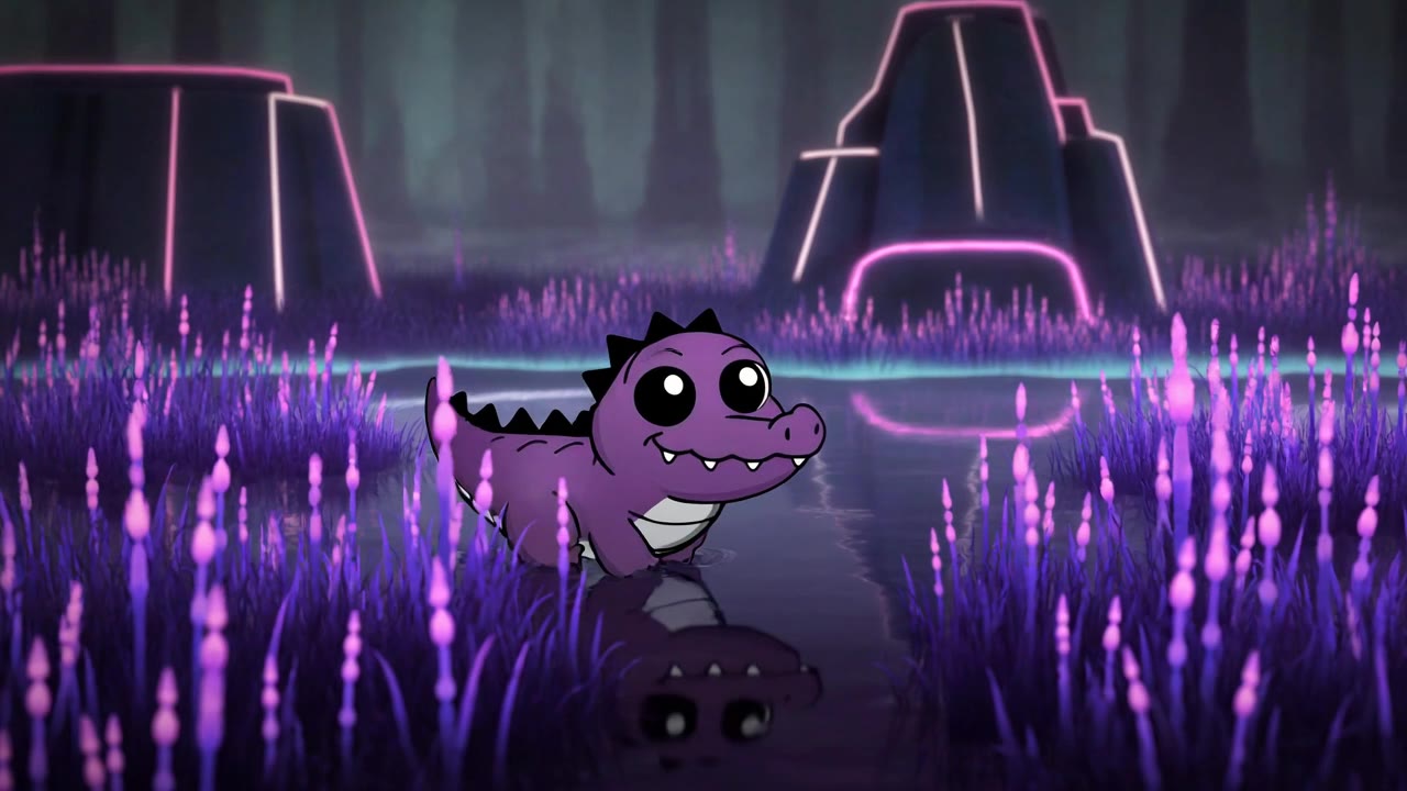 Crocnad in the marsh — diamond-marked, born with the chain.